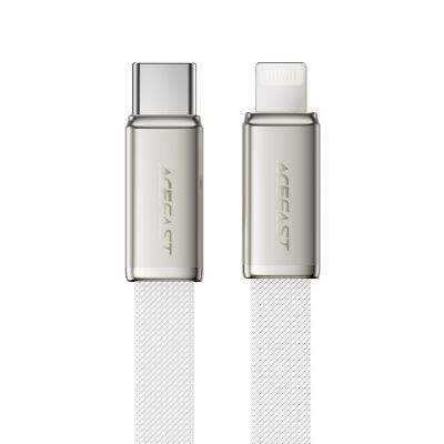 Кабель ACEFAST C24-01, USB to iP, 30W, 1.2m, Braided wire, Zinc alloy + TPE connectors, White