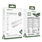 Кабель ACEFAST C24-01, USB to iP, 30W, 1.2m, Braided wire, Zinc alloy + TPE connectors, White
