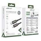 Кабель ACEFAST C23-01, USB to iP, 30W,1.2m, Nylon, Zinc alloy + TPE connectors, Black
