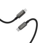 Кабель ACEFAST C23-01, USB to iP, 30W,1.2m, Nylon, Zinc alloy + TPE connectors, Black