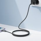 Кабель ACEFAST C23-01, USB to iP, 30W,1.2m, Nylon, Zinc alloy + TPE connectors, Black