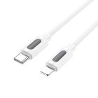 Кабель BOROFONE BX114 Structure PD silicone charging data cable iP White