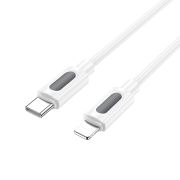 Кабель BOROFONE BX114 Structure PD silicone charging data cable iP White