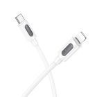 Кабель BOROFONE BX114 Structure PD silicone charging data cable iP White