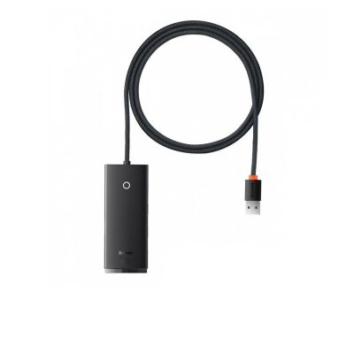 USB-хаб Baseus Lite Series 4-Port USB-A HUB Adapter (USB-A to USB 3.0*4 ) 1m Black