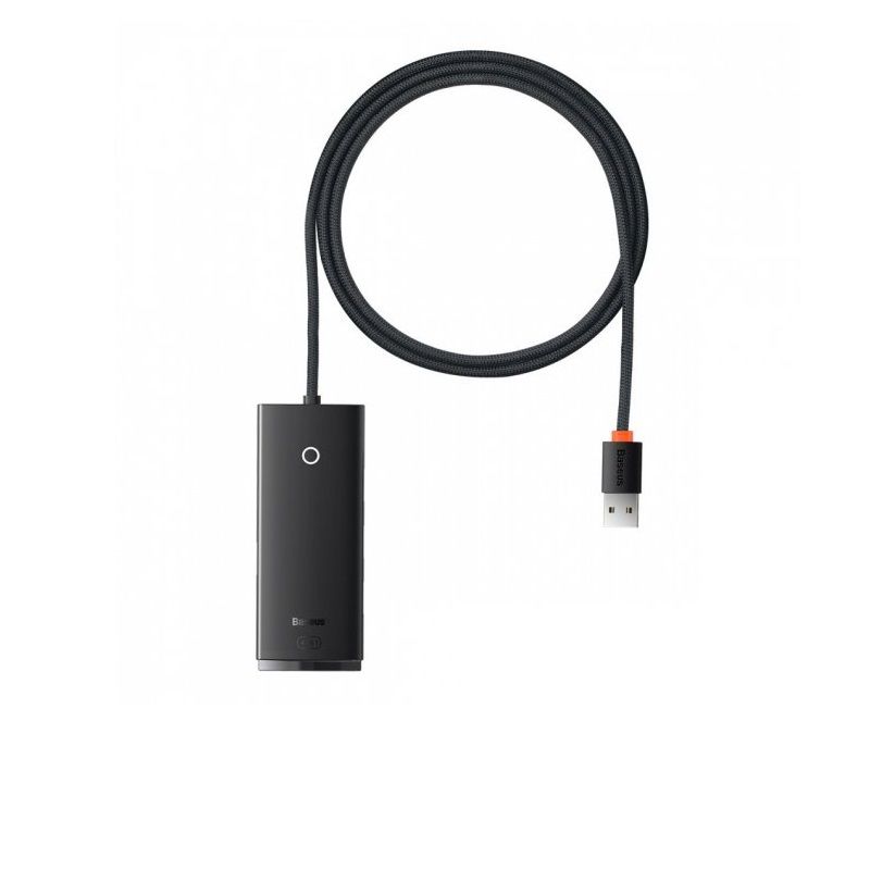 USB-хаб Baseus Lite Series 4-Port USB-A HUB Adapter (USB-A to USB 3.0*4 ) 1m Black