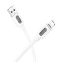 Кабель BOROFONE BX114 Structure silicone charging data cable iP White