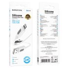 Кабель BOROFONE BX114 Structure silicone charging data cable iP White