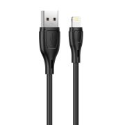 Кабель HOCO X61 Ultimate silicone charging data cable for iP Black