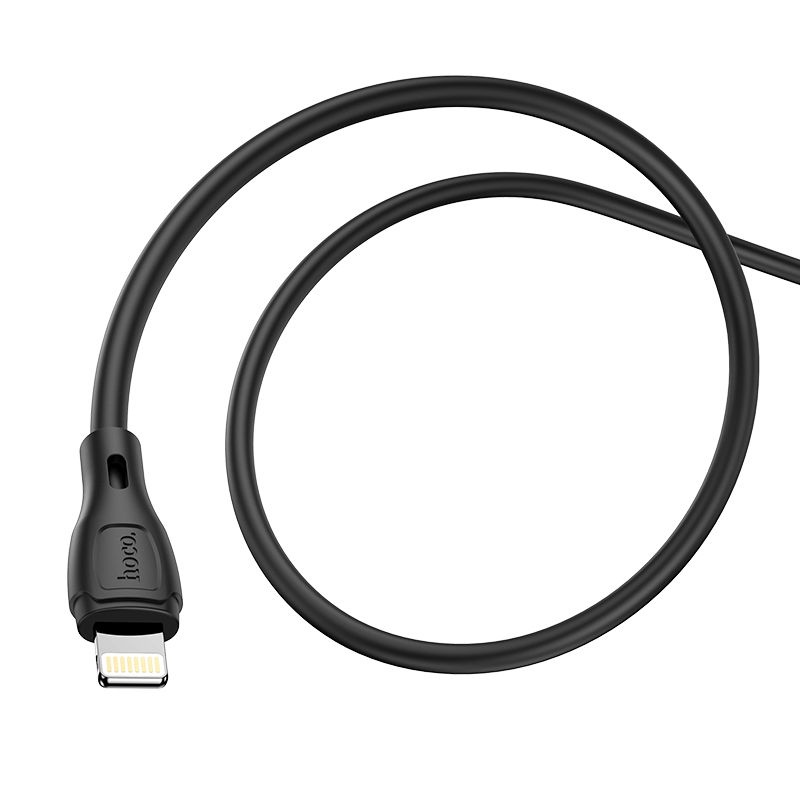 Кабель HOCO X61 Ultimate silicone charging data cable for iP Black