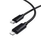 Кабель BOROFONE BX123 Leya PD30W silicone charging data cable iP Black
