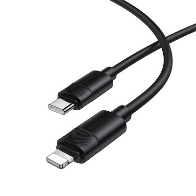 Кабель BOROFONE BX123 Leya PD30W silicone charging data cable iP Black