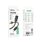 Кабель BOROFONE BX123 Leya PD30W silicone charging data cable iP Black
