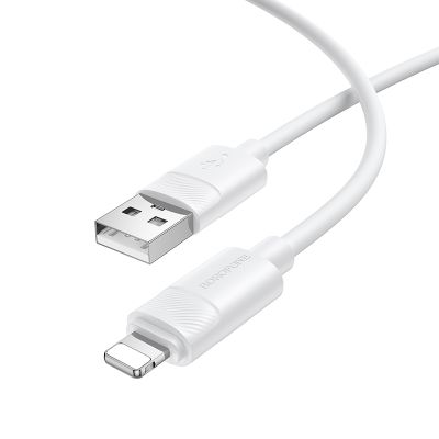 Кабель BOROFONE BX123 Leya silicone charging data cable iP White