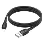 Кабель BOROFONE BX86 Advantage silicone charging data cable for iP Black