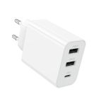 Мережевий зарядний пристрій BOROFONE BA105A Stellar three-port charger White