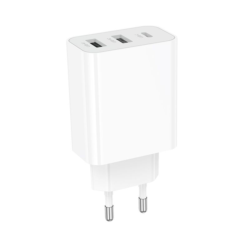 Мережевий зарядний пристрій BOROFONE BA105A Stellar three-port charger White