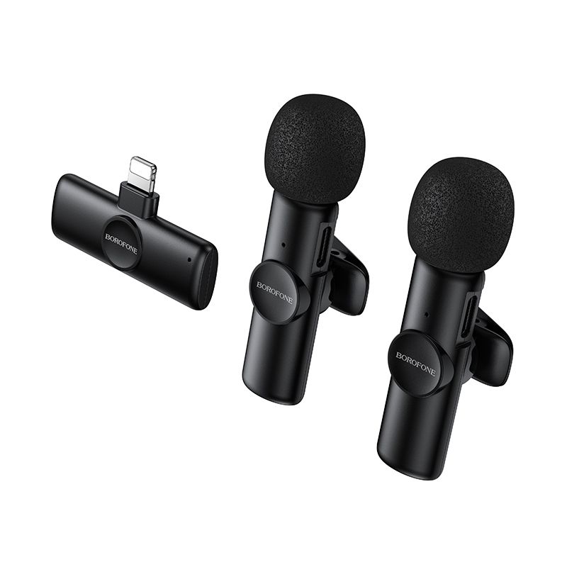 Бездротова мікрофонна система BOROFONE BFK16A Winner dual-mic (Lightning) Black