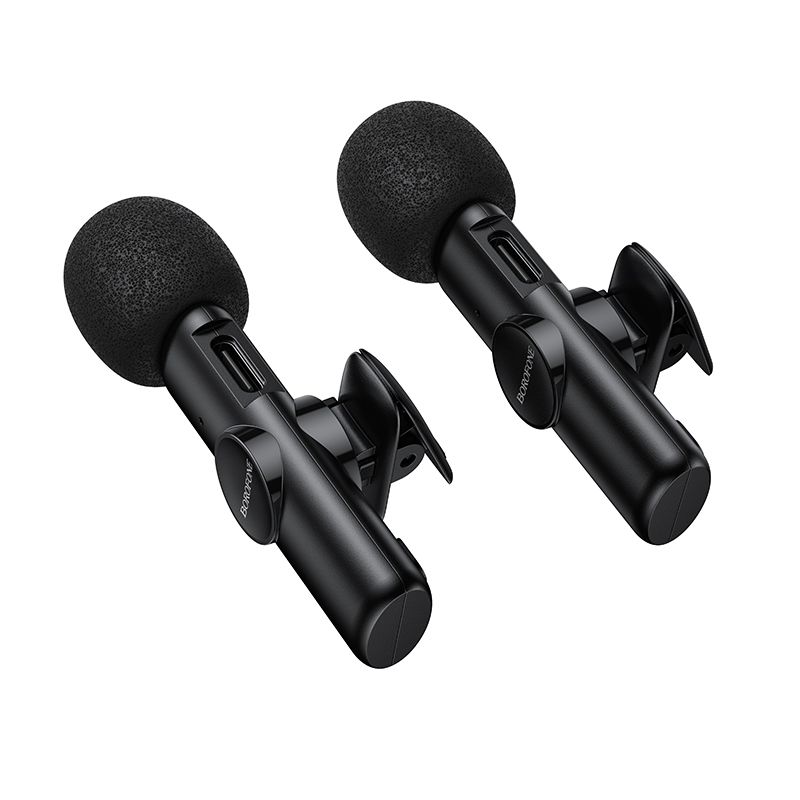 Бездротова мікрофонна система BOROFONE BFK16A Winner dual-mic (Lightning) Black