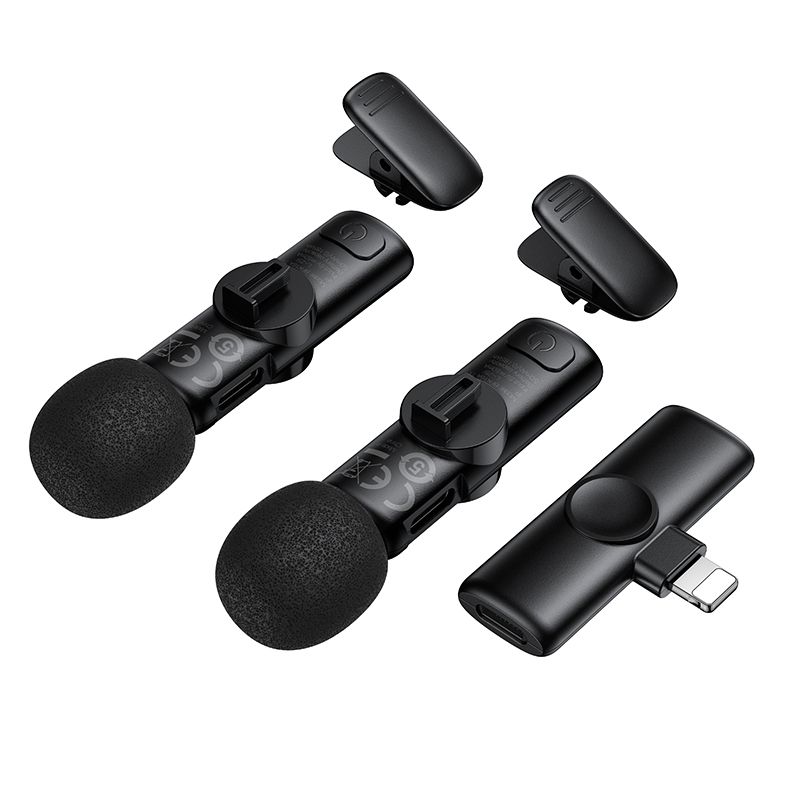Бездротова мікрофонна система BOROFONE BFK16A Winner dual-mic (Lightning) Black