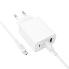 Мережевий зарядний пристрій з кабелем BOROFONE BA105A Stellar three-port charger set (Micro) (EU) White