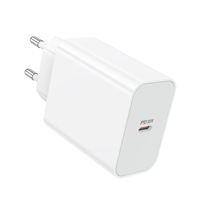 Мережевий зарядний пристрій BOROFONE BA107A Stellar single port PD30W charger (EU) White