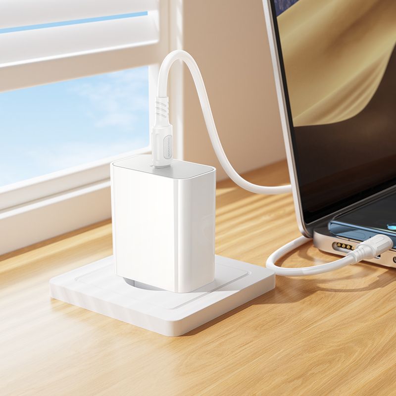 Мережевий зарядний пристрій BOROFONE BA107A Stellar single port PD30W charger (EU) White