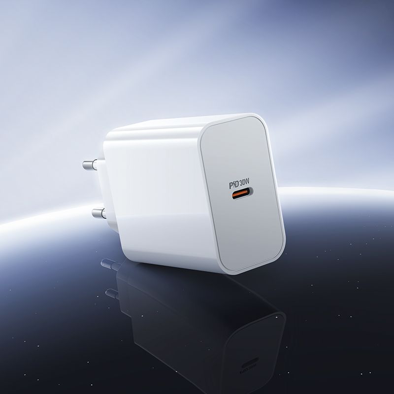 Мережевий зарядний пристрій BOROFONE BA107A Stellar single port PD30W charger (EU) White