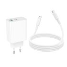 Мережевий зарядний пристрій BOROFONE BA108A Stellar PD30W+QC3.0 charger set (C to C) (EU) White