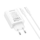 Мережевий зарядний пристрій BOROFONE BA108A Stellar PD30W+QC3.0 charger set (C to iP) (EU) White