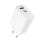 Мережевий зарядний пристрій BOROFONE BA108A Stellar PD30W+QC3.0 charger (EU) White