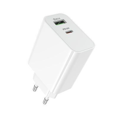 Мережевий зарядний пристрій BOROFONE BA108A Stellar PD30W+QC3.0 charger (EU) White