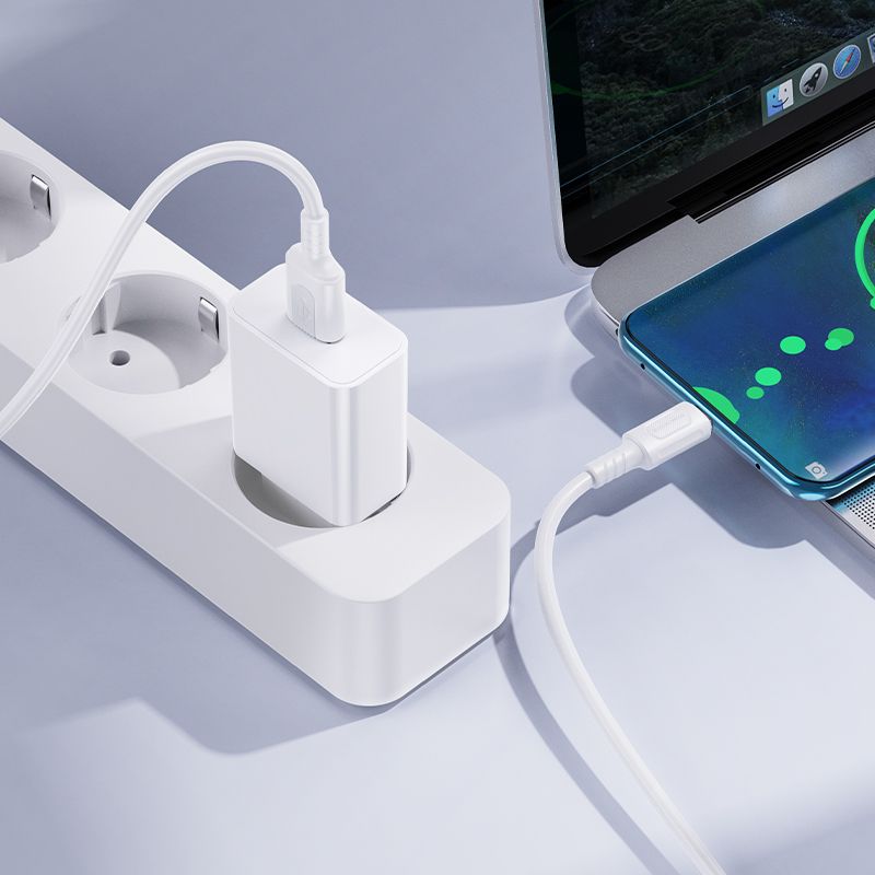 Мережевий зарядний пристрій BOROFONE BA110A Lemi single port charger set (Type-C) (EU) White