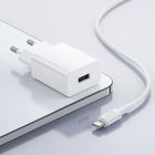 Мережевий зарядний пристрій BOROFONE BA110A Lemi single port charger set (Type-C) (EU) White