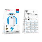 Мережевий зарядний пристрій BOROFONE BAS81A Star dual-port charger set (iP) (EU) White