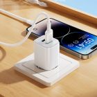 Мережевий зарядний пристрій BOROFONE BAS81A Star dual-port charger set (iP) (EU) White