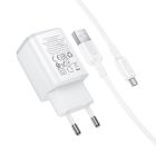 Мережевий зарядний пристрій BOROFONE BAS82A Star single port QC3.0 charger set (Micro) (EU) White