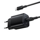 Мережевий зарядний пристрій з кабелем BOROFONE BAS82A Star single port QC3.0 charger set (Type-C) (EU) Black