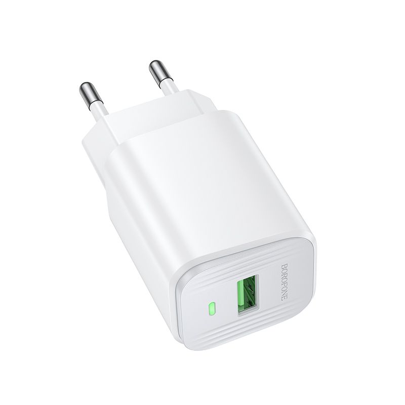 Мережевий зарядний пристрій BOROFONE BAS82A Star single port QC3.0 charger (EU) White