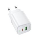 Мережевий зарядний пристрій BOROFONE BAS83A Star PD20W+QC3.0 charger (EU) White