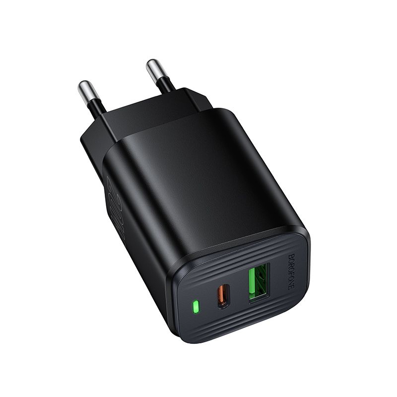 Мережевий зарядний пристрій BOROFONE BAS83A Star PD20W+QC3.0 charger (EU) Black