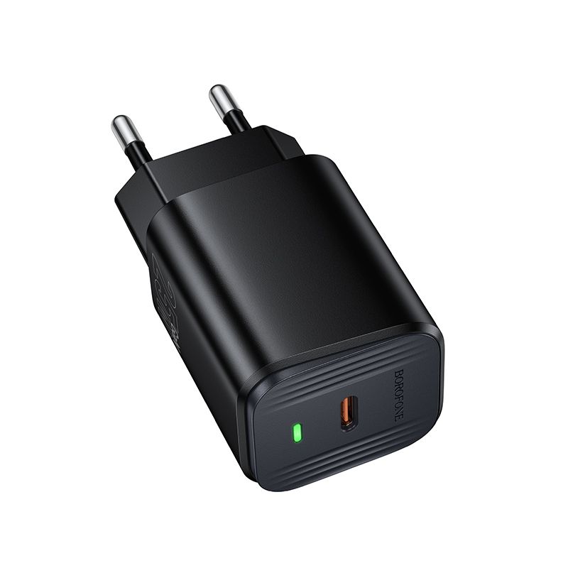 Мережевий зарядний пристрій BOROFONE BAS84A Star single port PD25W charger (EU) Black