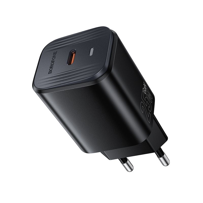 Мережевий зарядний пристрій BOROFONE BAS84A Star single port PD25W charger (EU) Black
