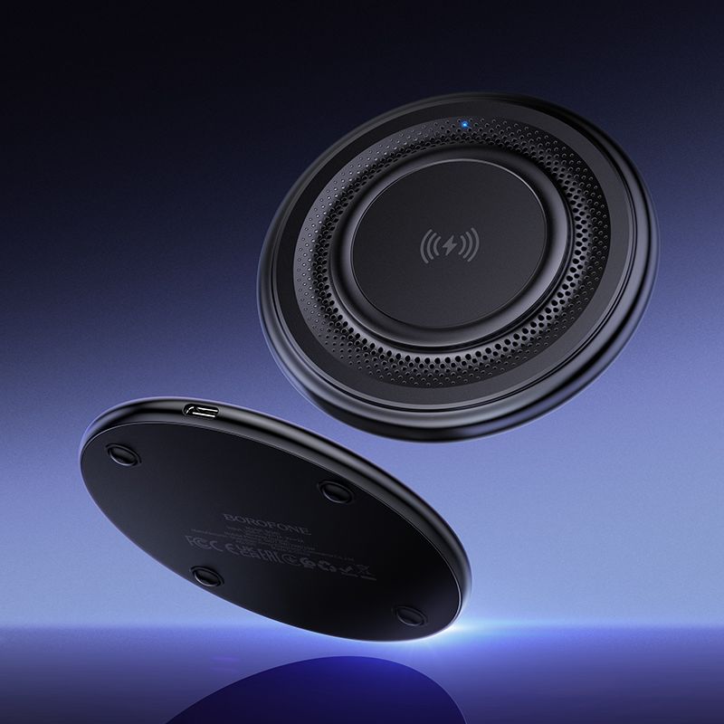 Бездротовий зарядний пристрій BOROFONE BQ40 Crown desktop wireless fast charger Black
