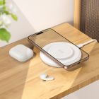 Бездротовий зарядний пристрій BOROFONE BQ40 Crown desktop wireless fast charger White