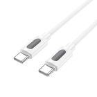Кабель BOROFONE BX114 Structure 60W silicone charging data cable C to C White