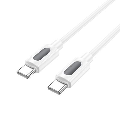 Кабель BOROFONE BX114 Structure 60W silicone charging data cable C to C White