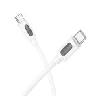 Кабель BOROFONE BX114 Structure 60W silicone charging data cable C to C White