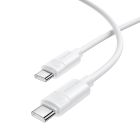 Кабель BOROFONE BX123 Leya 60W silicone charging data cable C to C White