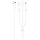 Кабель BOROFONE BX71 3-in-1 charging cable (iP+Micro+Type-C) White